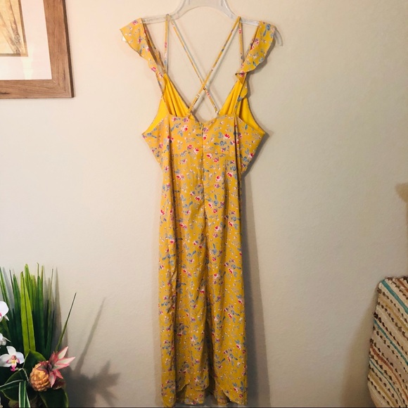 Miami | Boho Cold-shoulder yellow maxi floral - Picture 4 of 6
